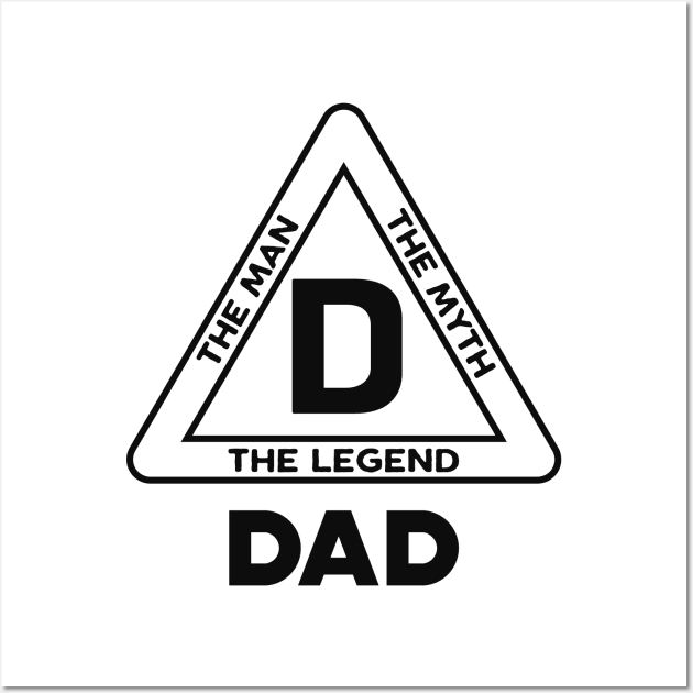 Dad - The Man The Myth The Legend Wall Art by KC Happy Shop